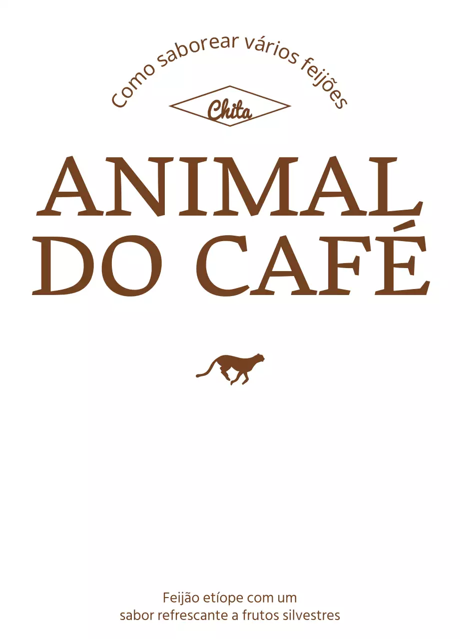 Desenho simples com ilustração de um animal castanho a correr