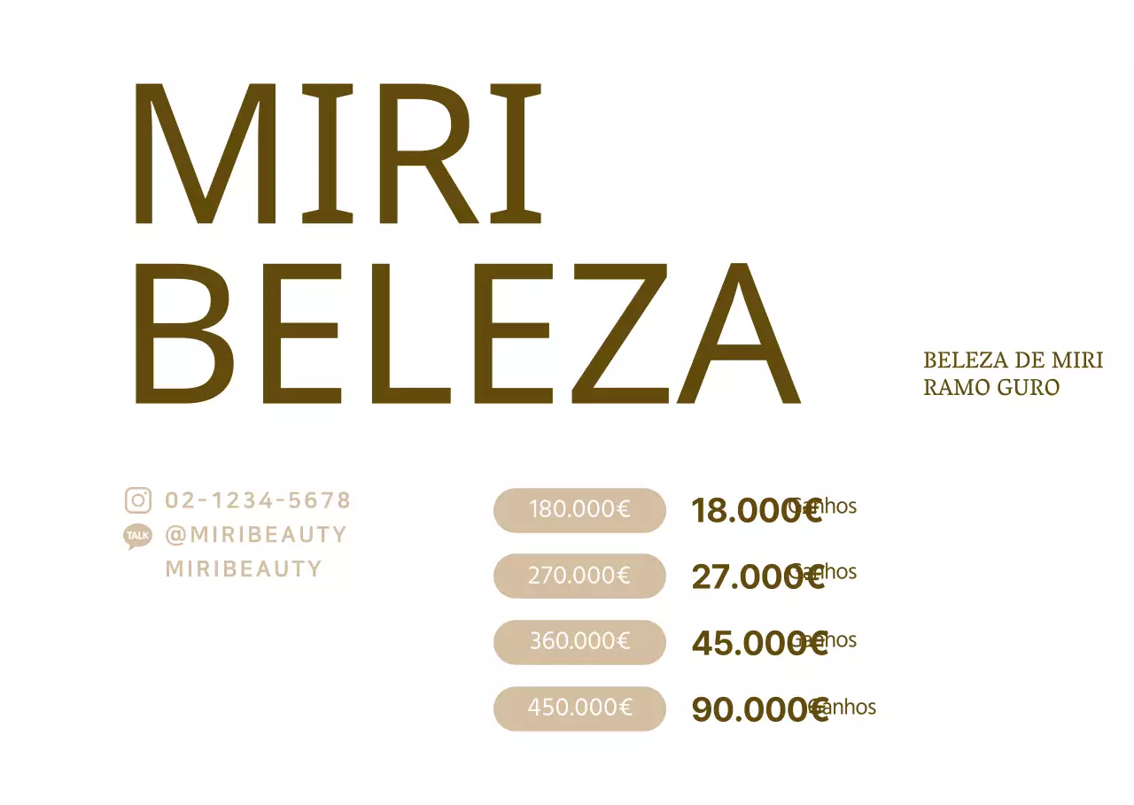 Brown Luxury Beauty Shop Membership Guide Suporte acrílico para salão de beleza