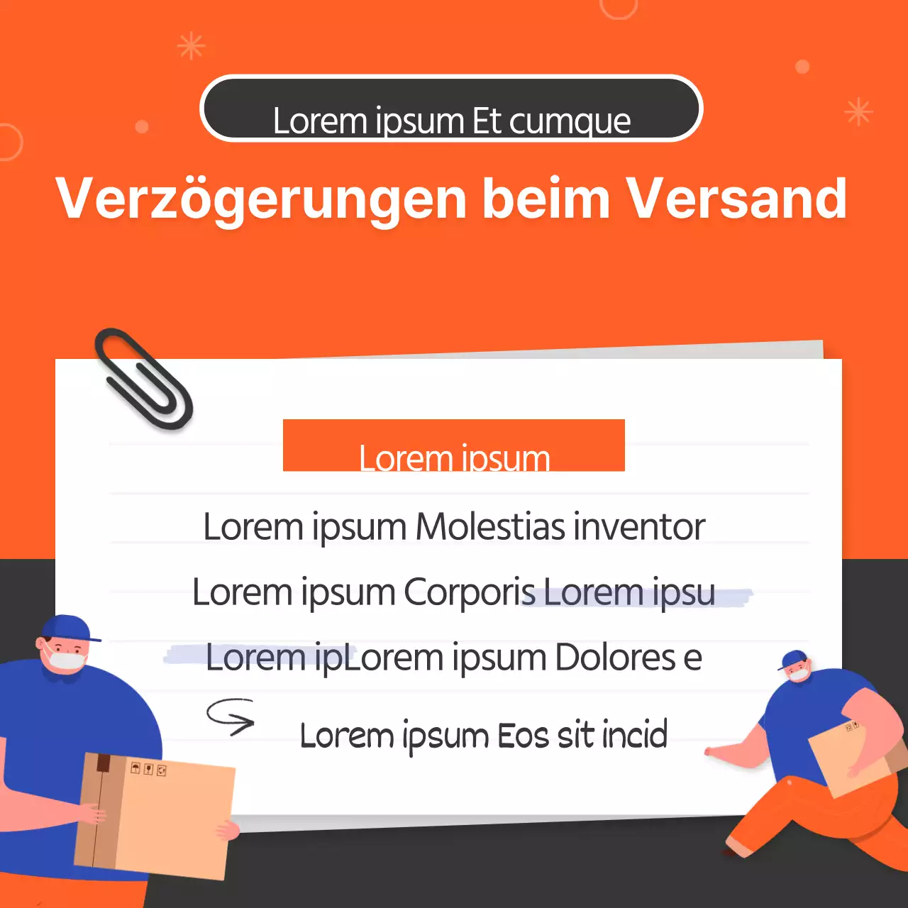 Verzögerungen beim Versand