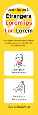 Icône jaune Restrictions d'accès au campus