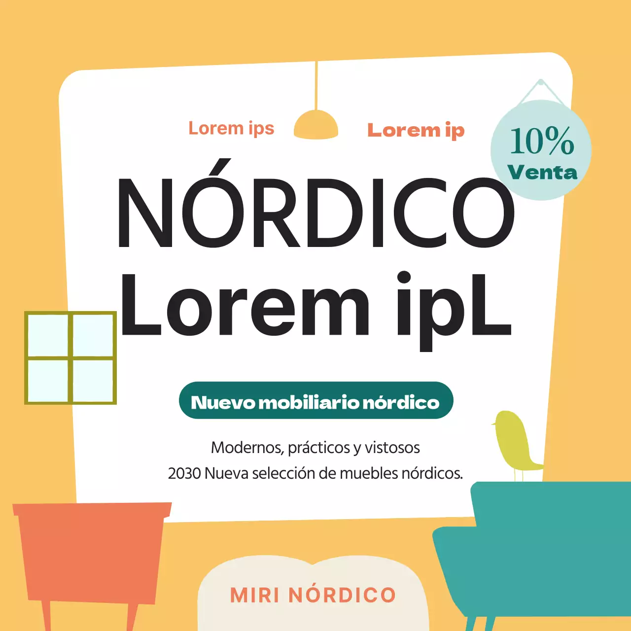 Una selección de interiores limpios y tranquilos en naranja vintage.