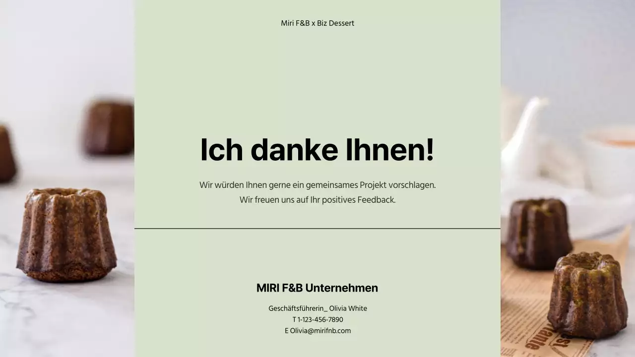 Vorschlag für eine Markenkollaboration mit gelben und pastellfarbenen Desserts