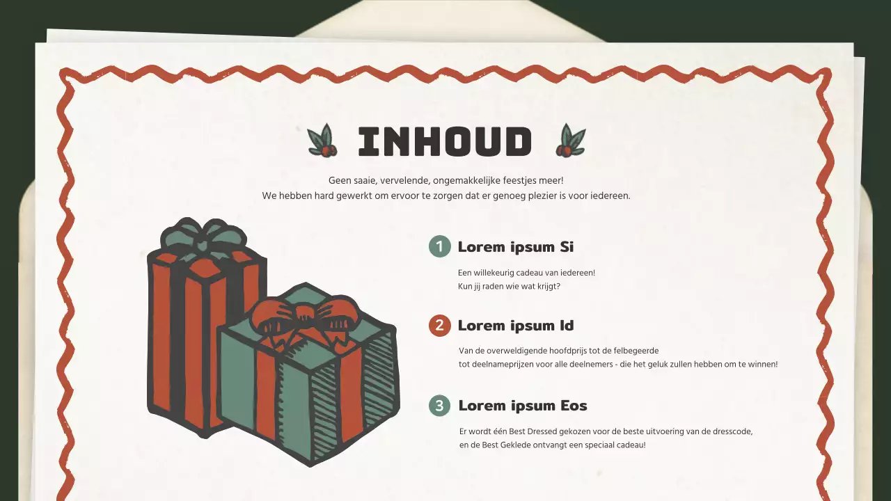 Vintage kerstbrief concept uitnodiging