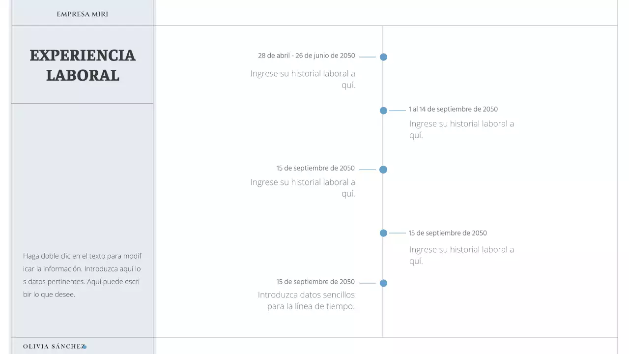 Una carta de presentación sencilla y minimalista en blanco