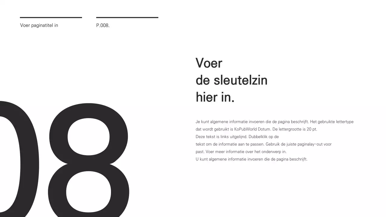 Een chique presentatie