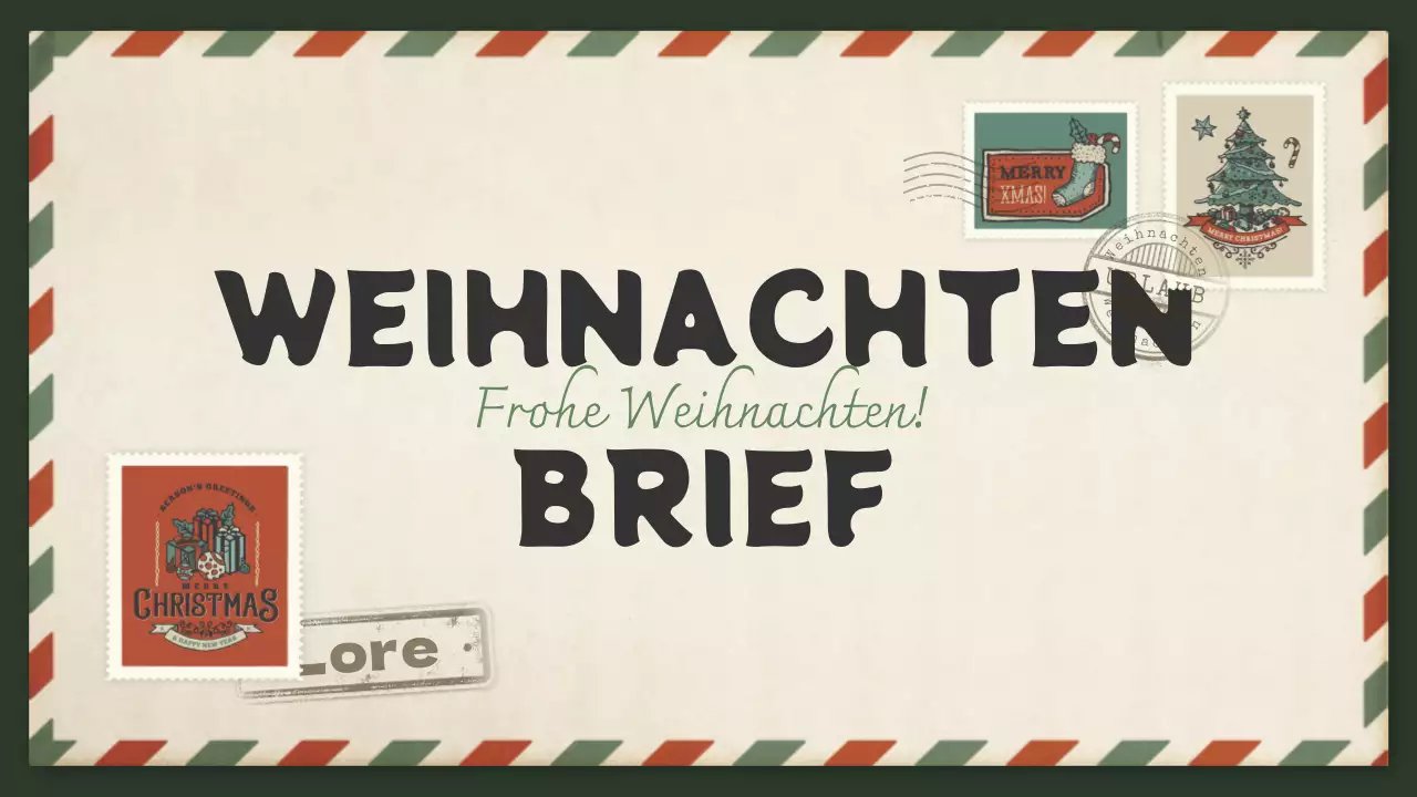 Vintage Weihnachten Brief Konzept Einladung