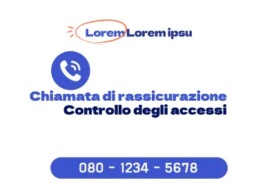 Informazioni sulla chiamata di rassicurazione COVID-19 in blu navy e nero