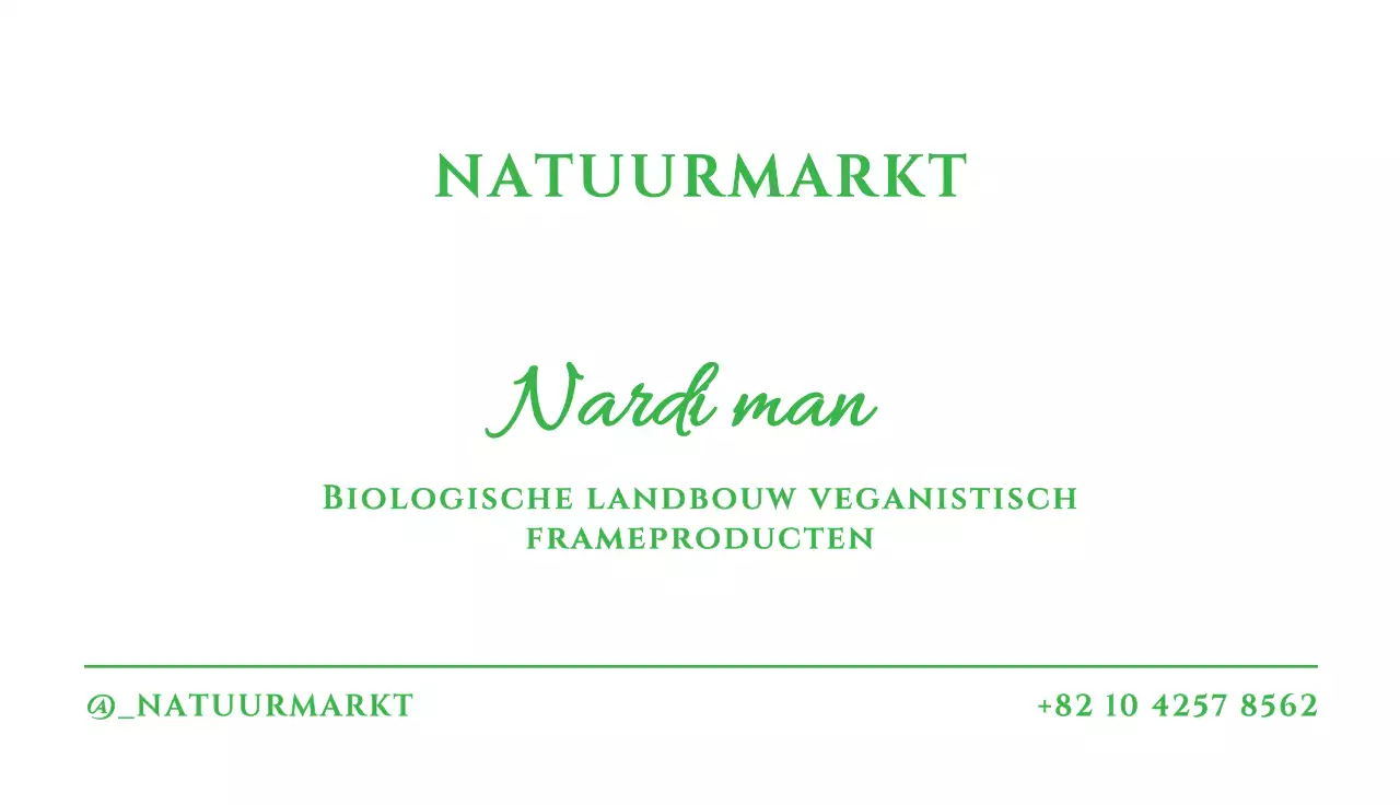 Visitekaartje met logo natuurlijke boerderij