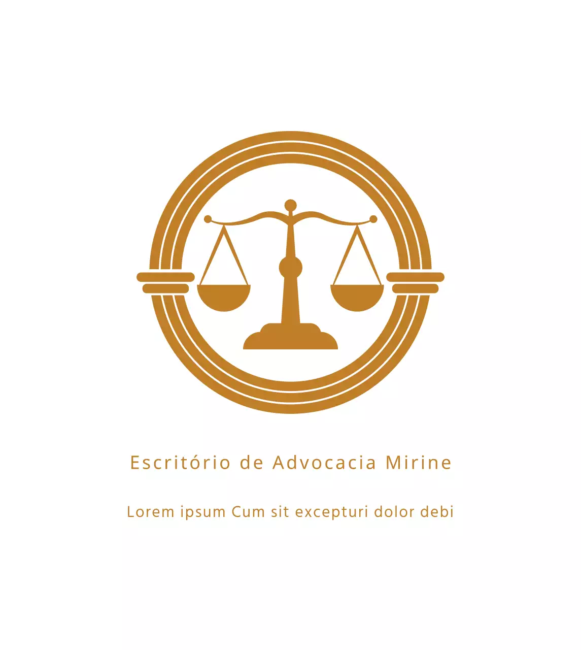 Sinal de escritório de advogados com logótipo simples