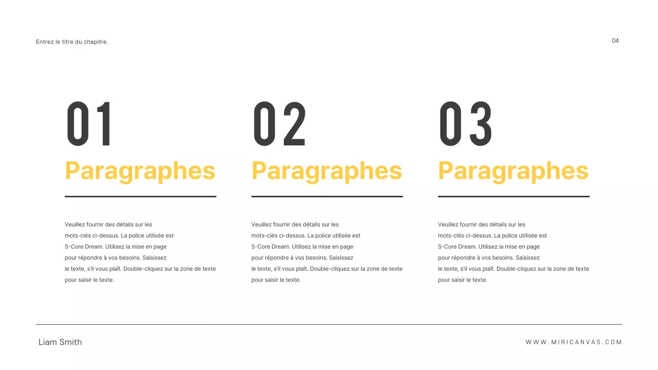 Présentations simples