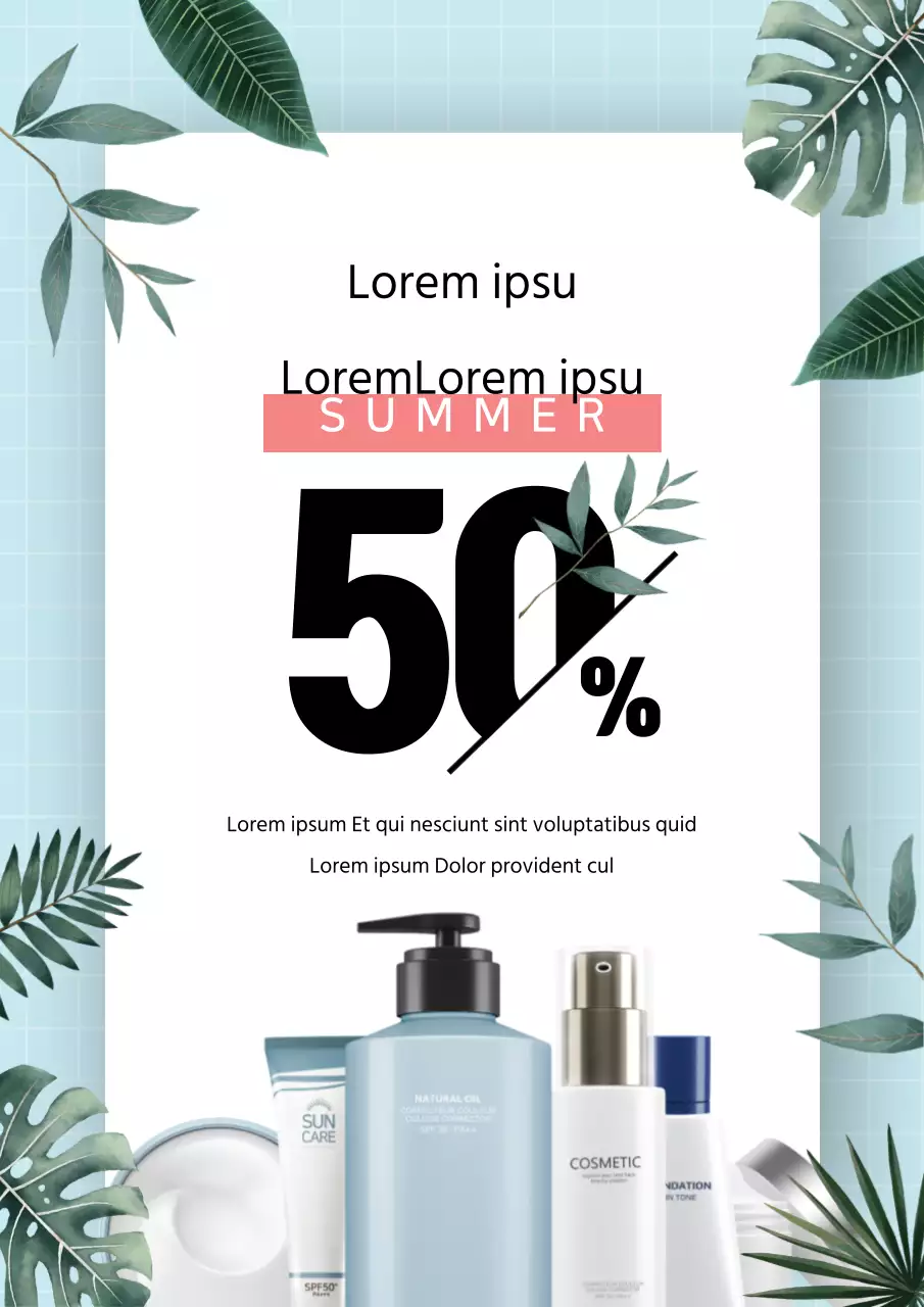Grande venda de cosméticos