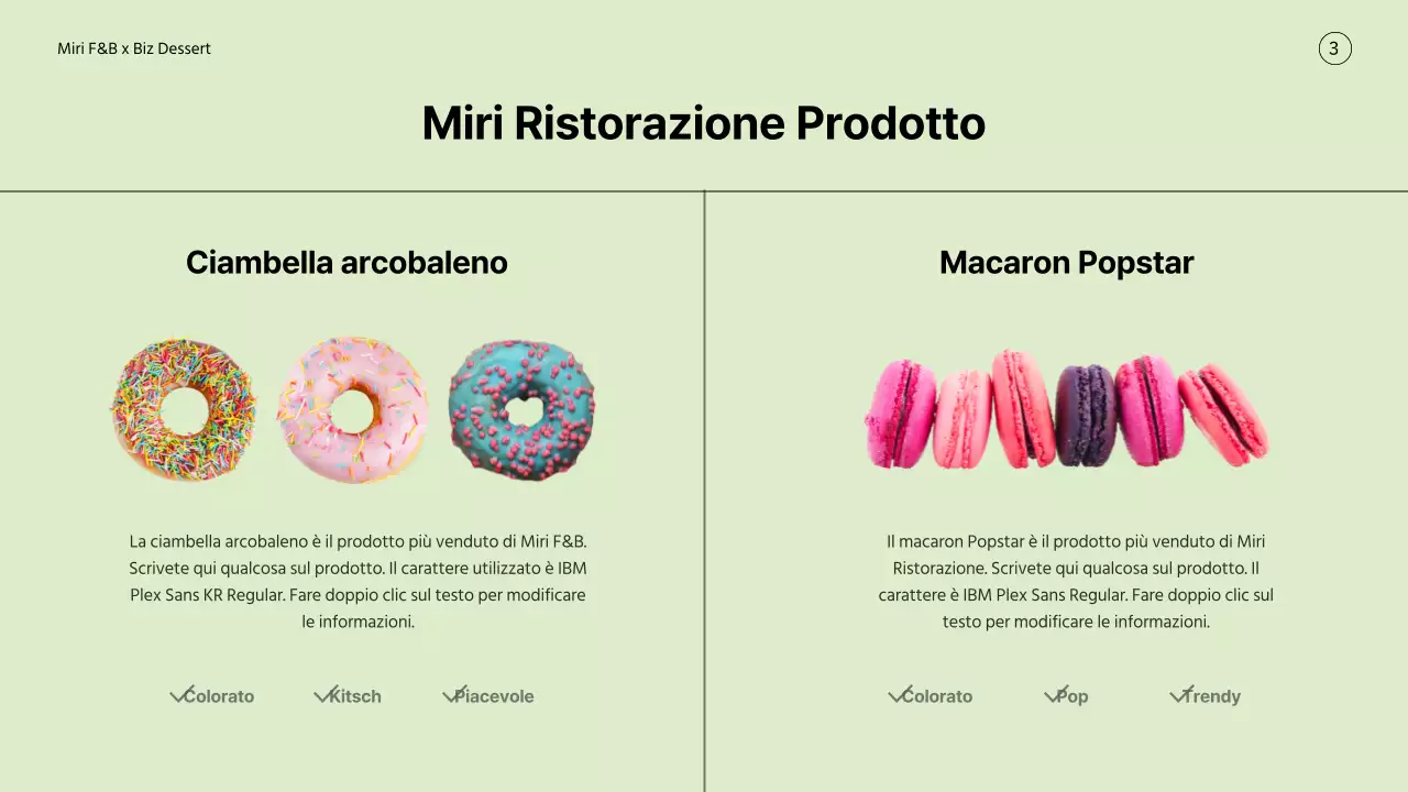 Proposta di collaborazione per un marchio di dessert giallo e pastello