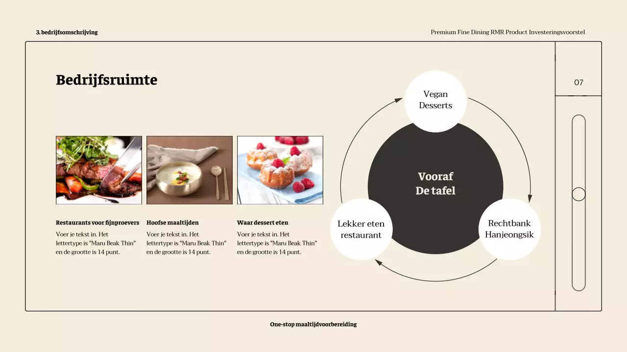 Een eenvoudig, verfijnd RMR-standplaatsdek in beige tinten