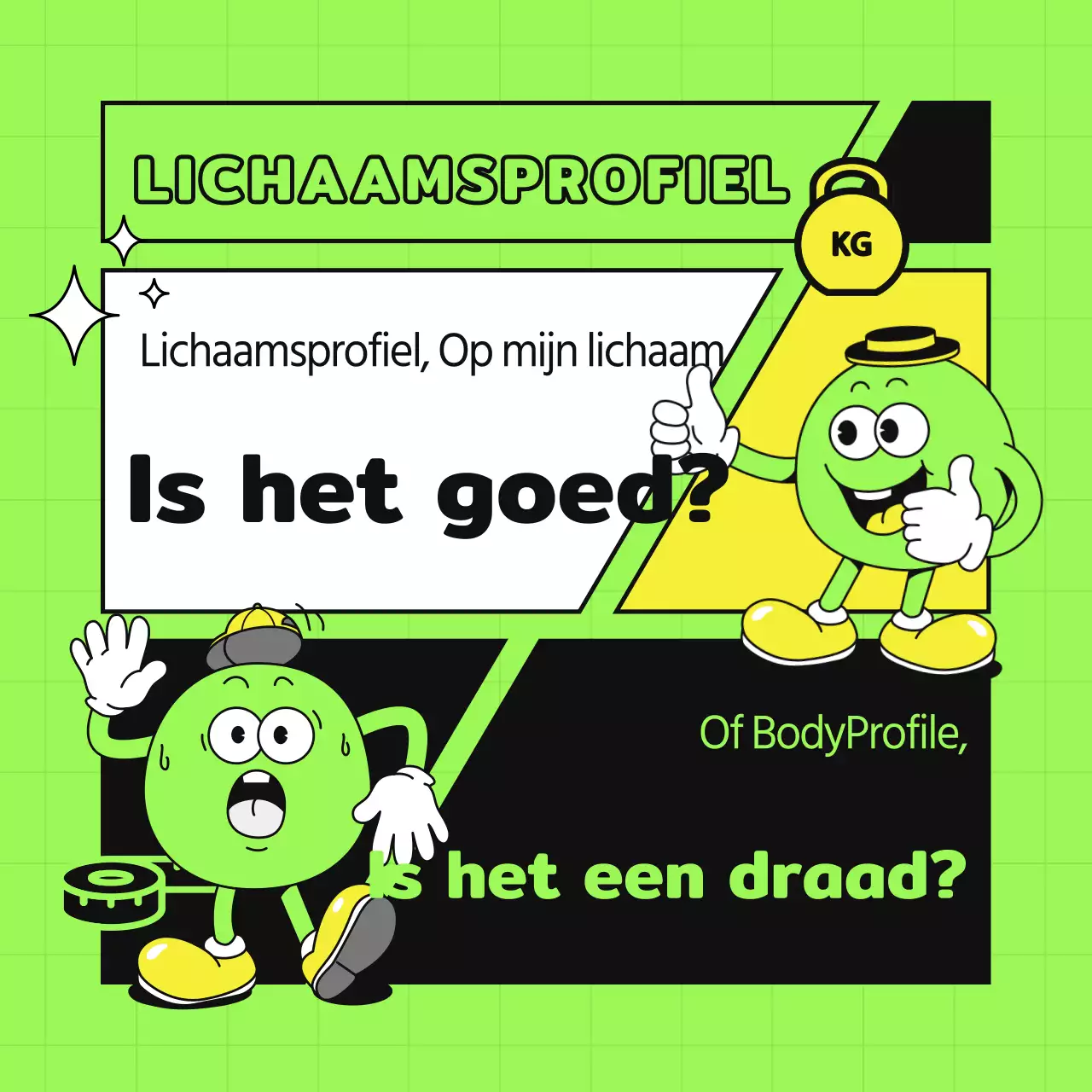 Bespreek de voor- en nadelen van fluorescerende limoengroene en zwarte jeugdige lichaamsprofielen