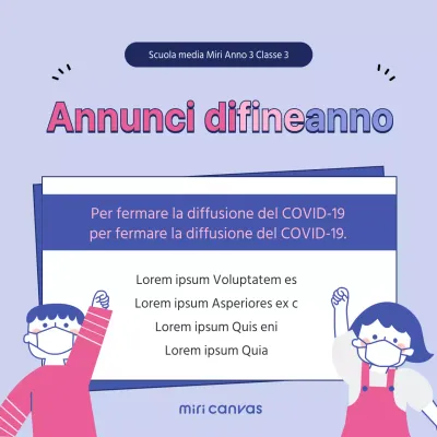 Quadrati blu e rosa per la guida di fine anno sui social media