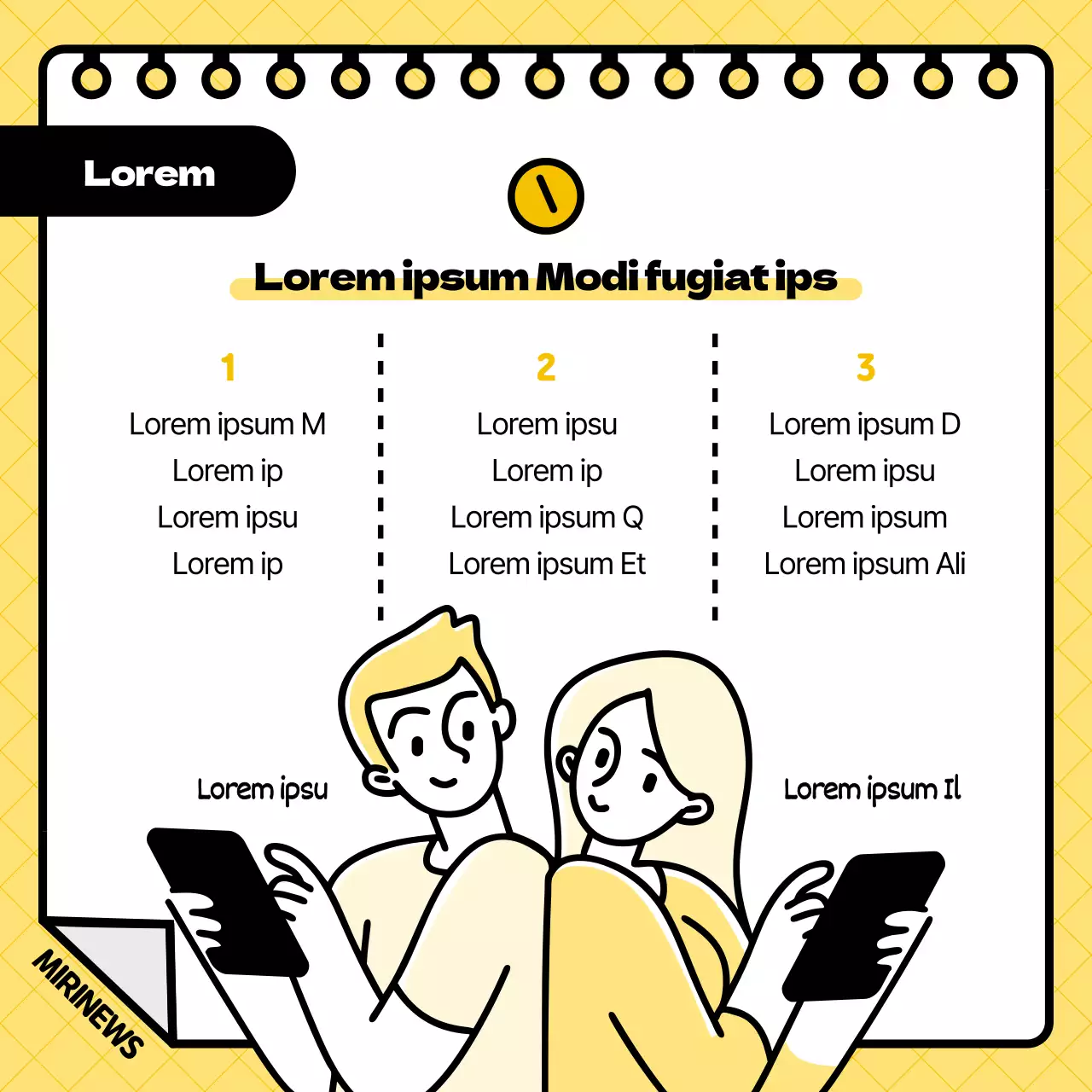Illustration en jaune et noir du système de consigne des gobelets jetables