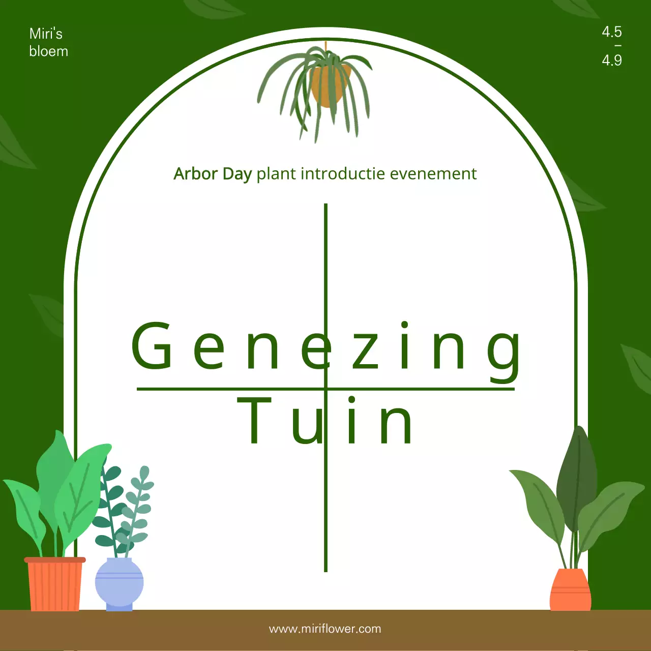 Arbor Day plantenbak met groene raamillustratie conceptEvent