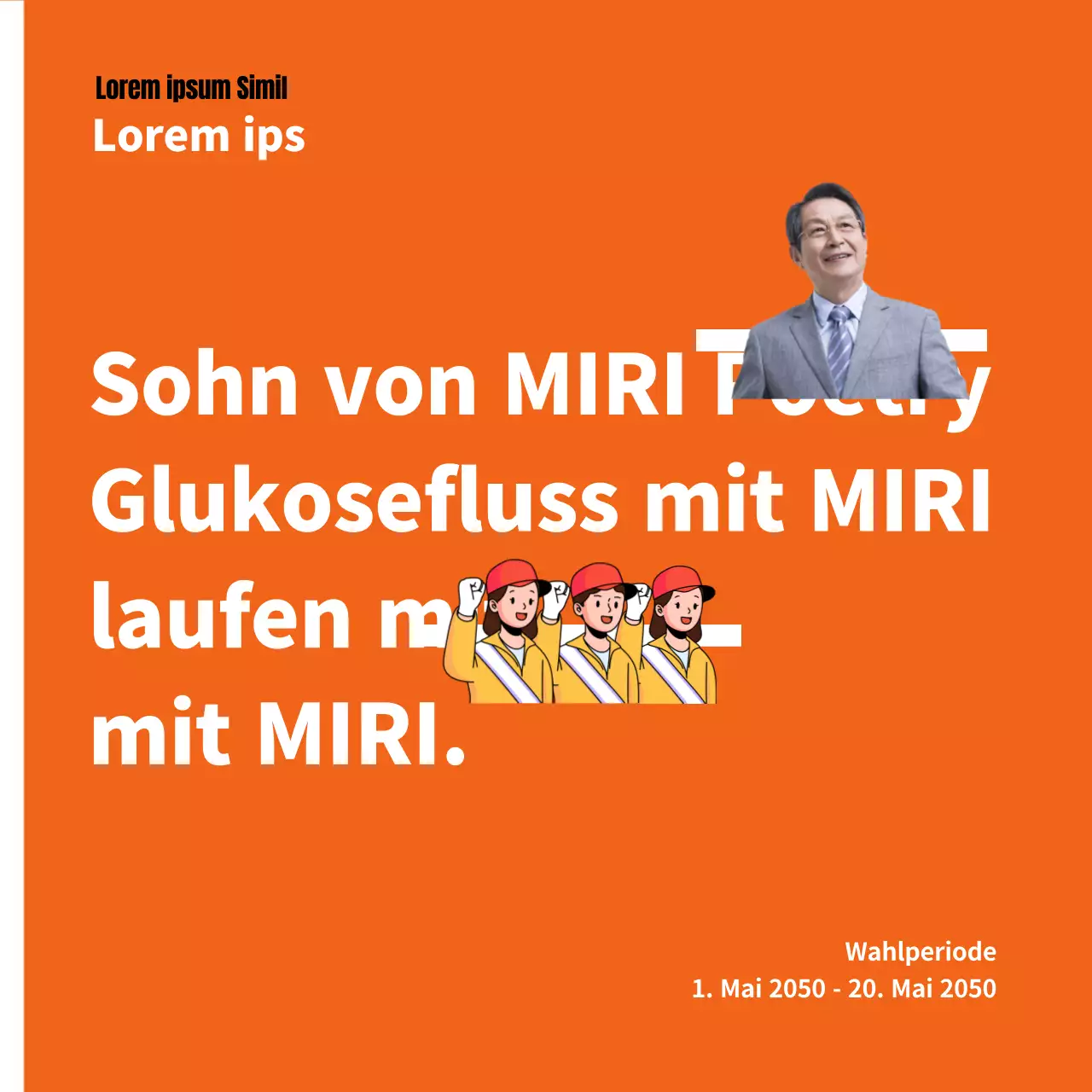 Orange hervorgehobene Stellen für Wahlhelferinnen und Wahlhelfer