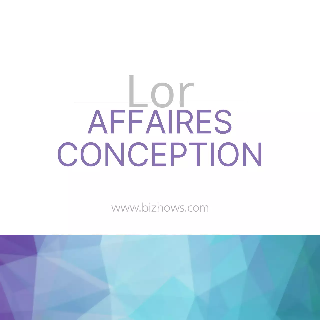 Conception d'entreprise