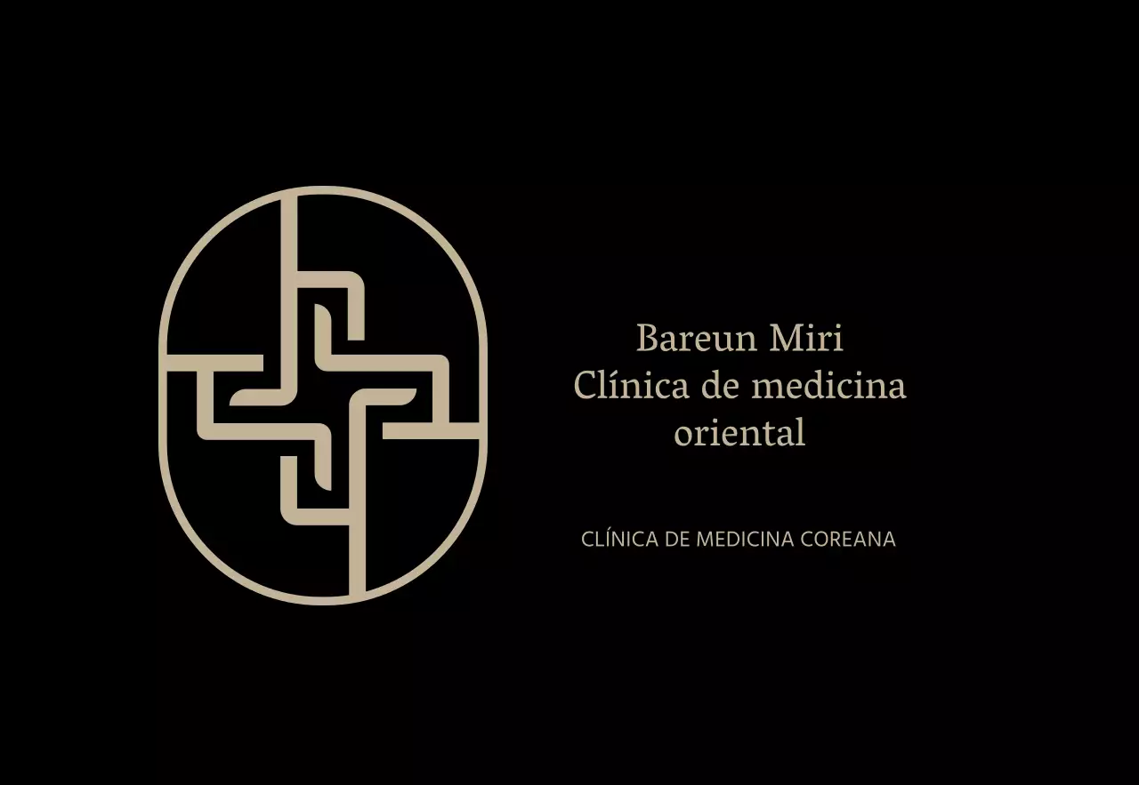 Símbolo preto Logotipo da clínica oriental Sinal