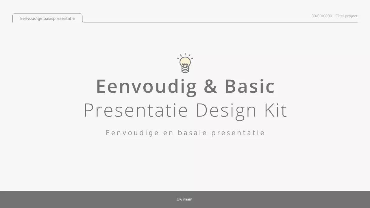Eenvoudige, eenvoudige presentatieset in pastelkleuren en wit