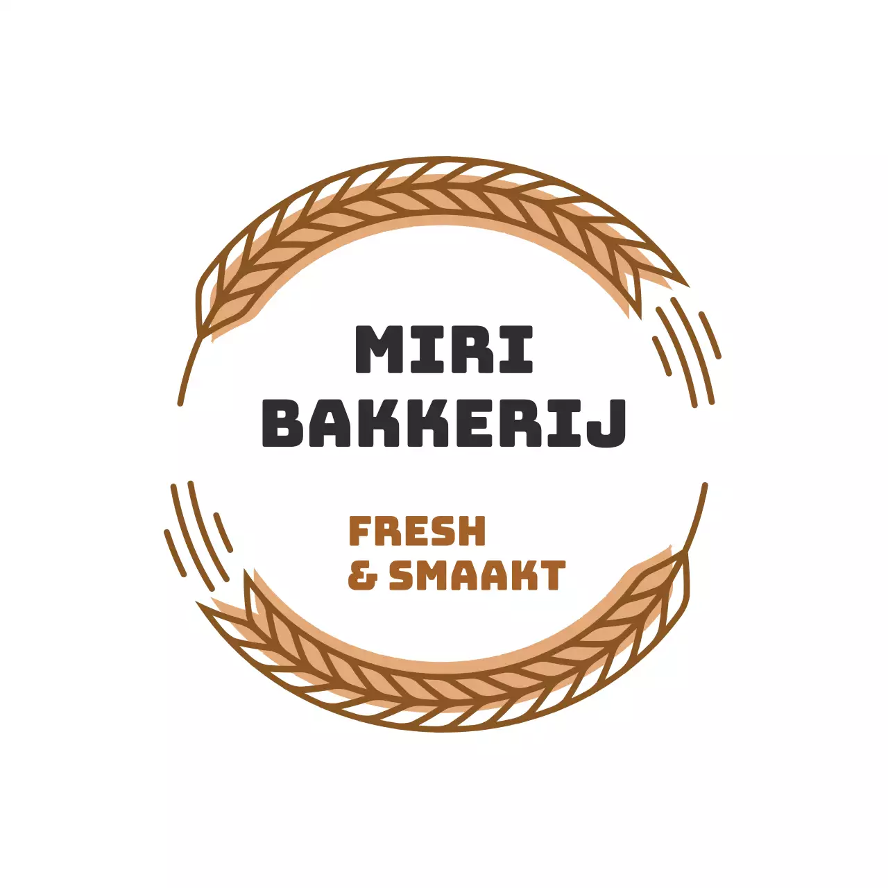 Bruine illustratie schoon restaurant bakkerij etiket