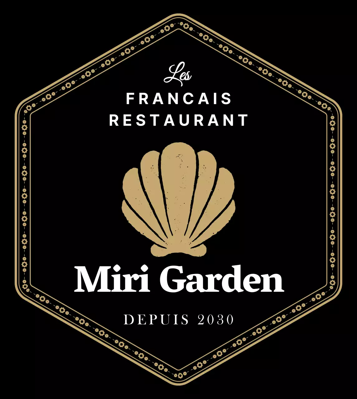 Restaurant français avec un cadre doré orné