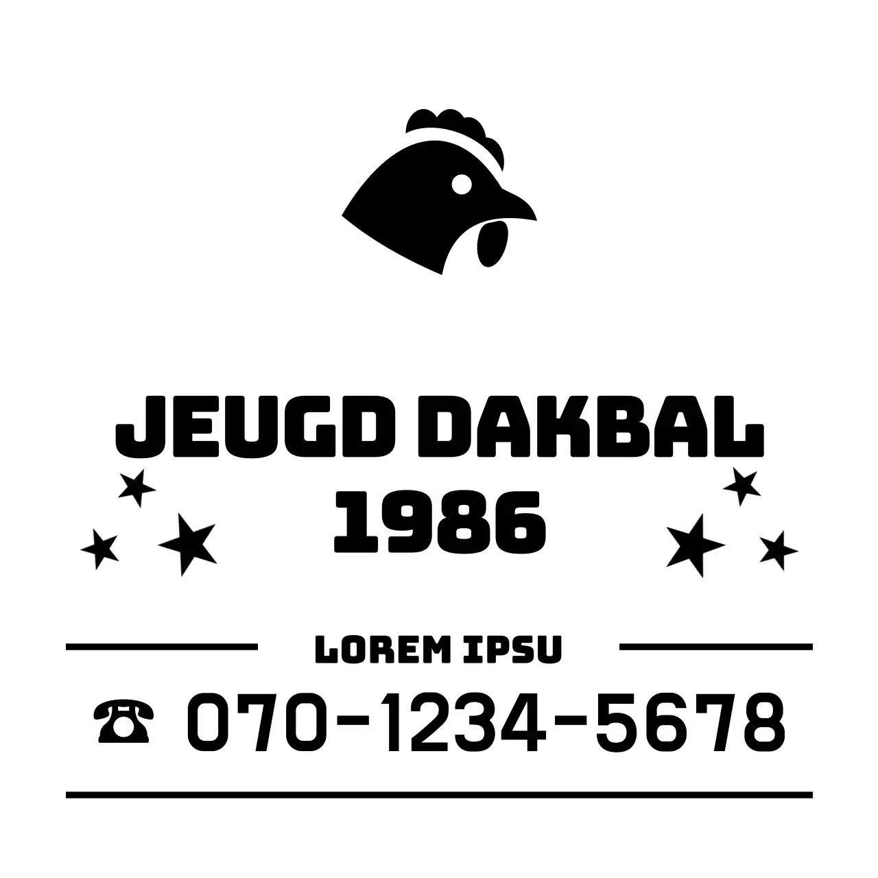 Eenvoudig en schoon kippensymbool logo stijl om uw kippenpoten winkel te promoten en te informeren