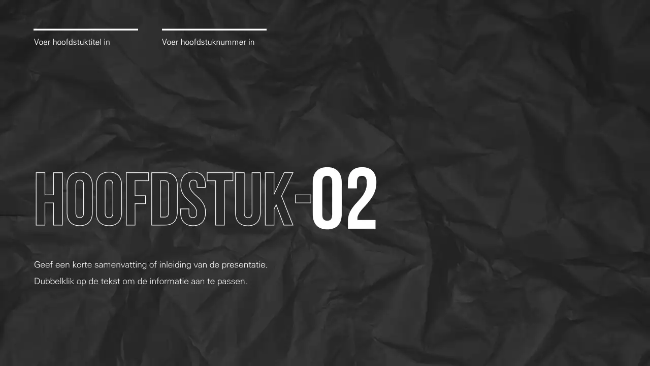 Een chique presentatie