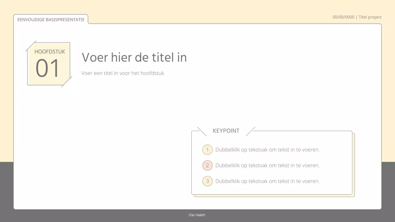 Eenvoudige, eenvoudige presentatieset in pastelkleuren en wit