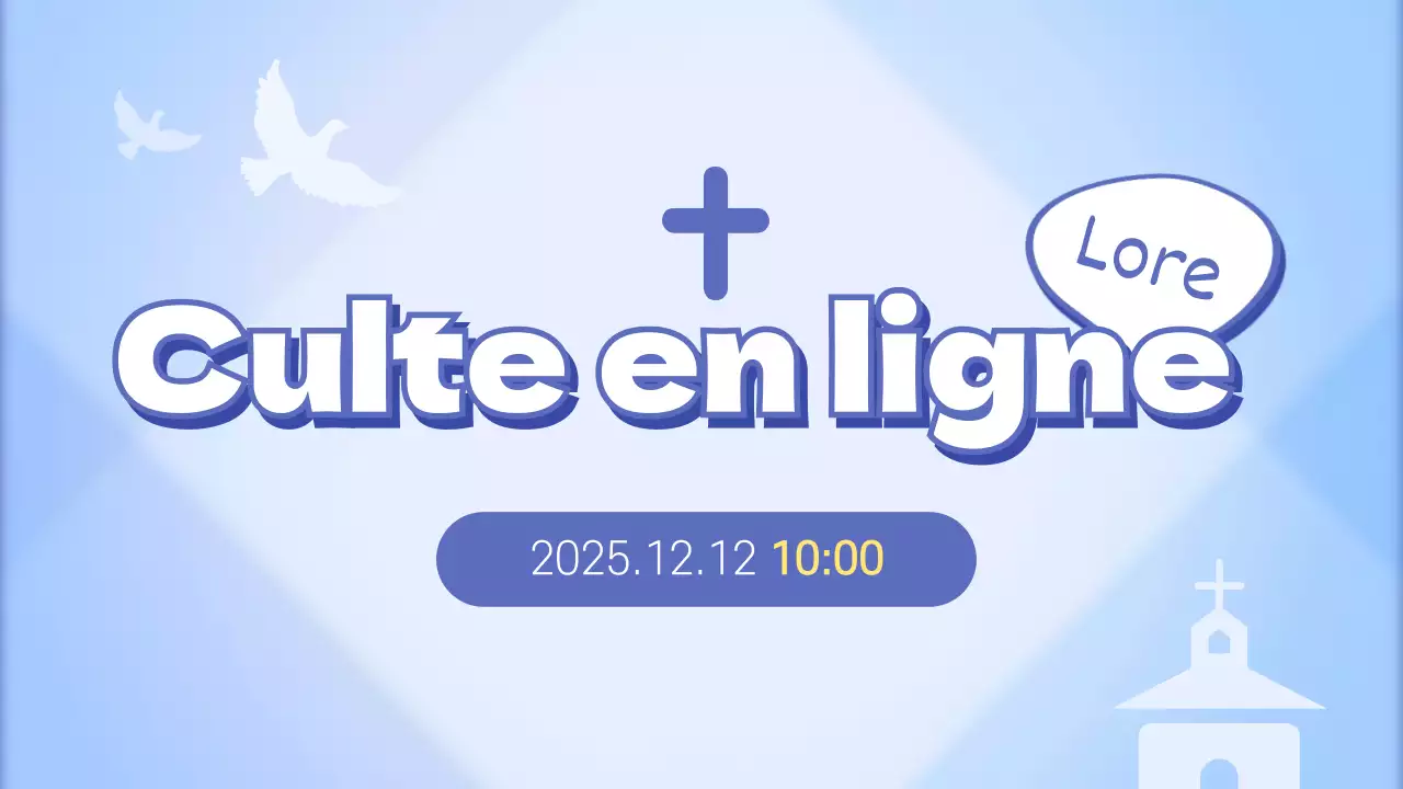 Blue Neat Preschool Youth Online Worship (en anglais)