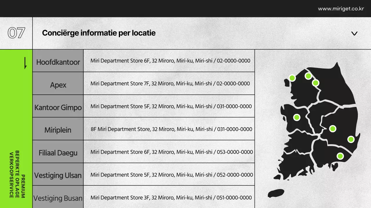 Presentatie VIP-voordelen warenhuis in zwart-wit en limoengroen