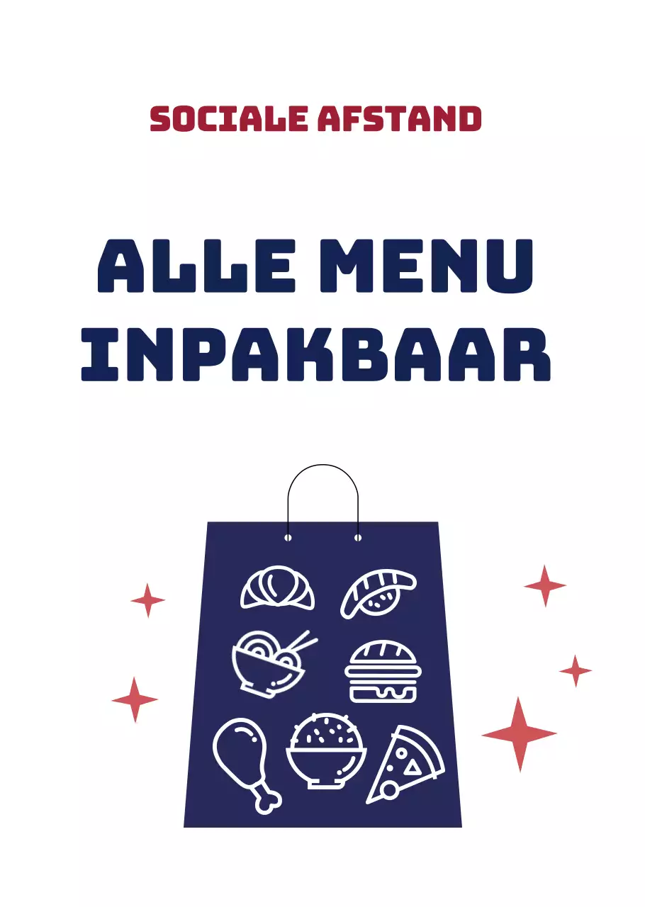 Blauwe Voedsel Illustratie Verpakbare Transparante Poster