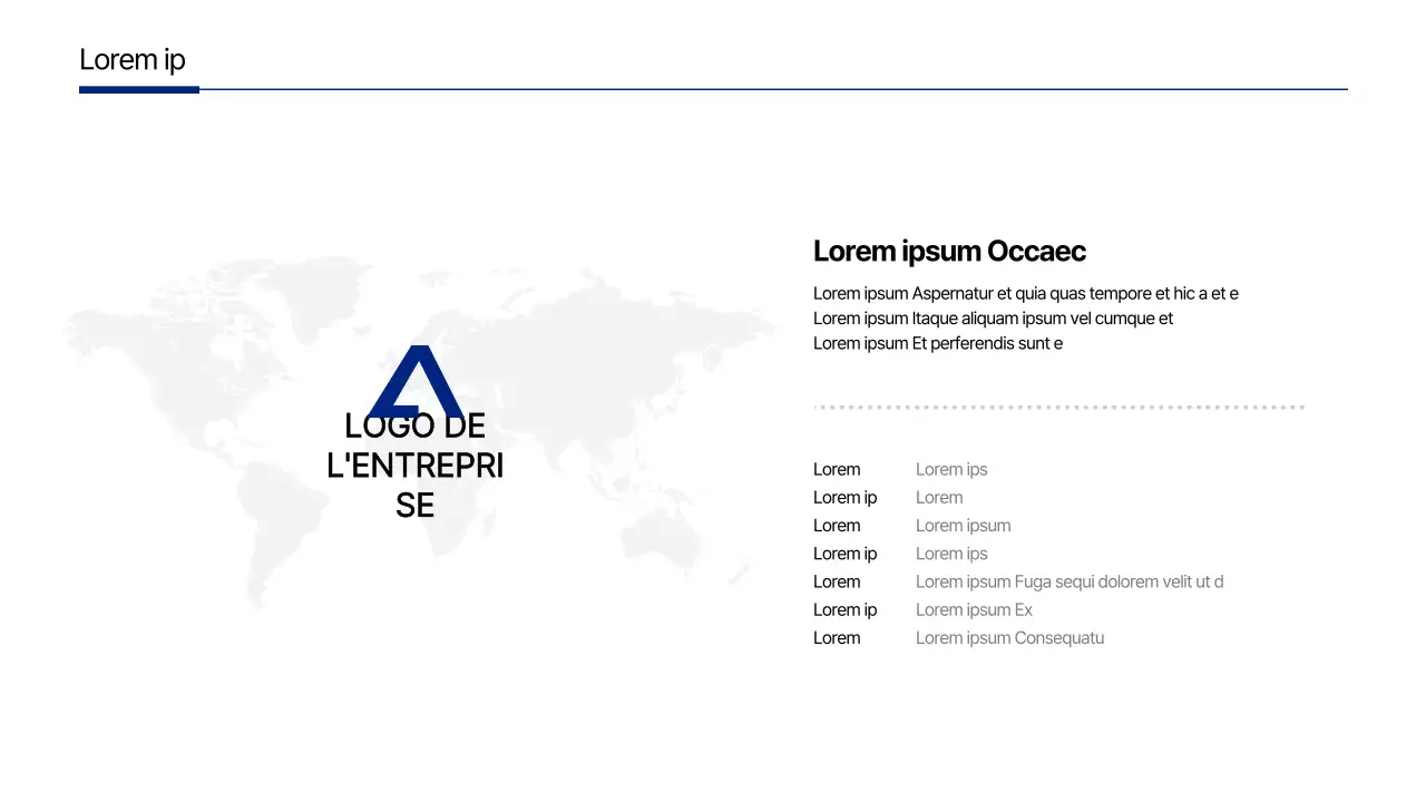 Lettre d'entreprise minimaliste