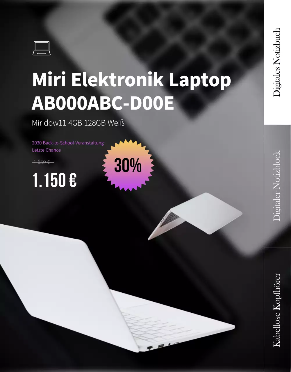 Lila Punkte Zurück zu Schule Geschenk Laptop Pad Digitales Geschenk Deals