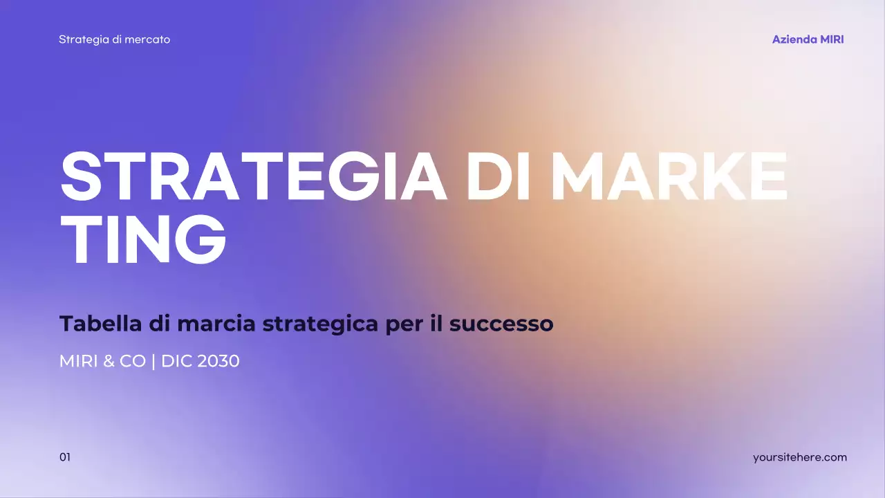 presentazione della strategia moderna viola