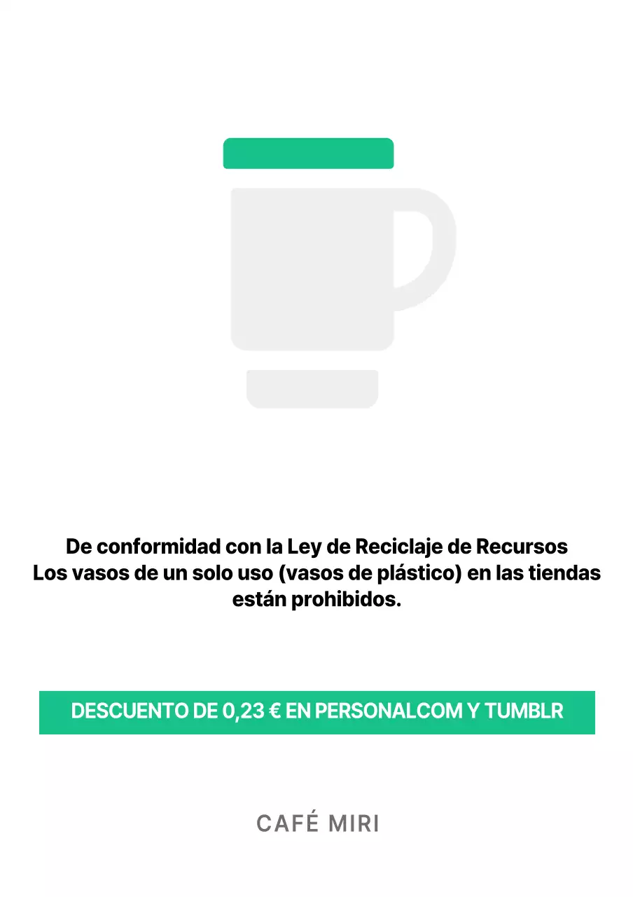 Señalización verde para cafeterías Soporte acrílico para cafeterías