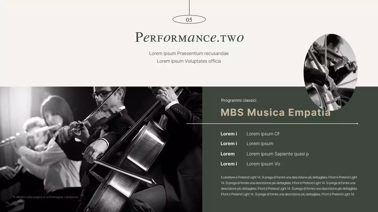 Portafoglio del gruppo Performance in kaki