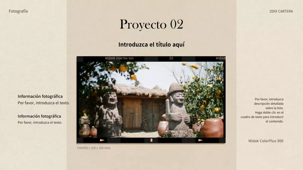 Portafolio de conceptos de cámaras de cine en beige