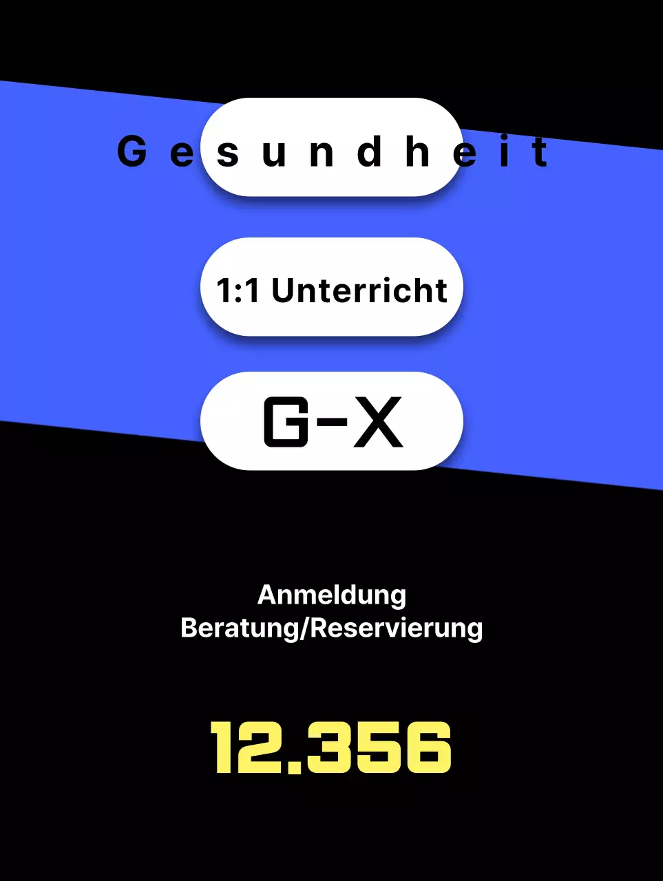 Fitnessstudio-Angebote in Blau und Schwarz