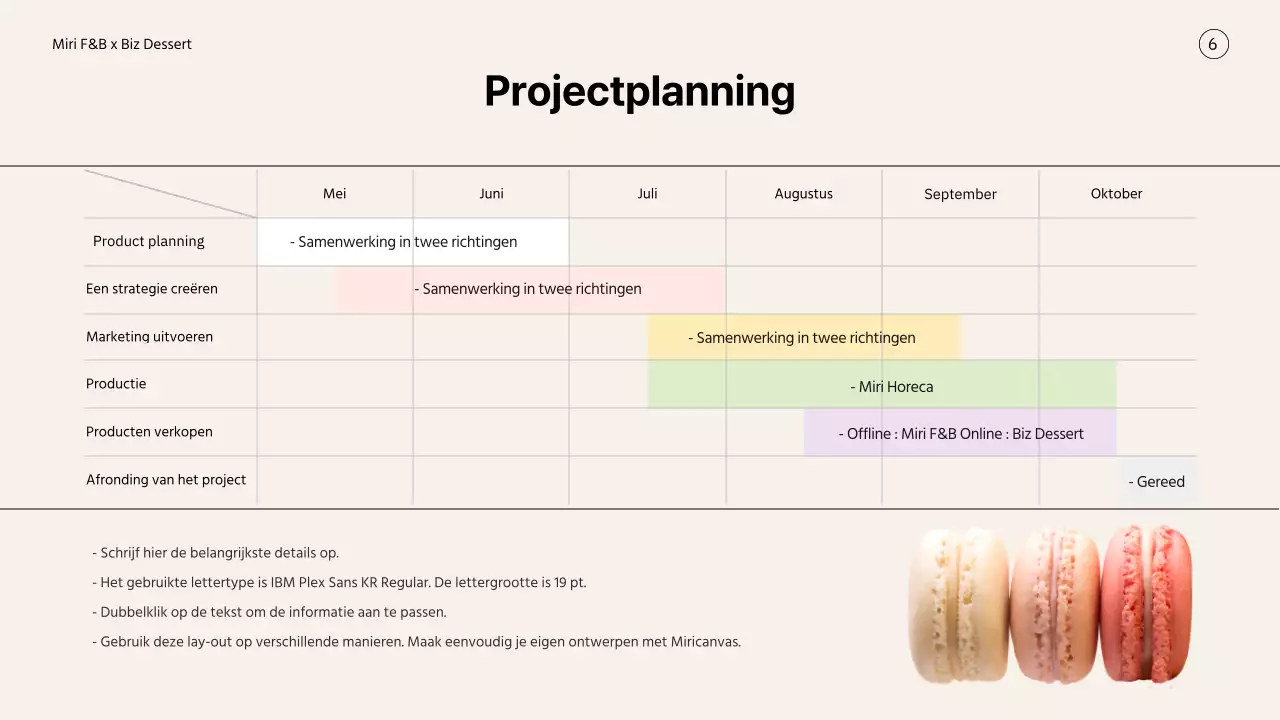 Geel en pastel dessert merksamenwerkingsvoorstel