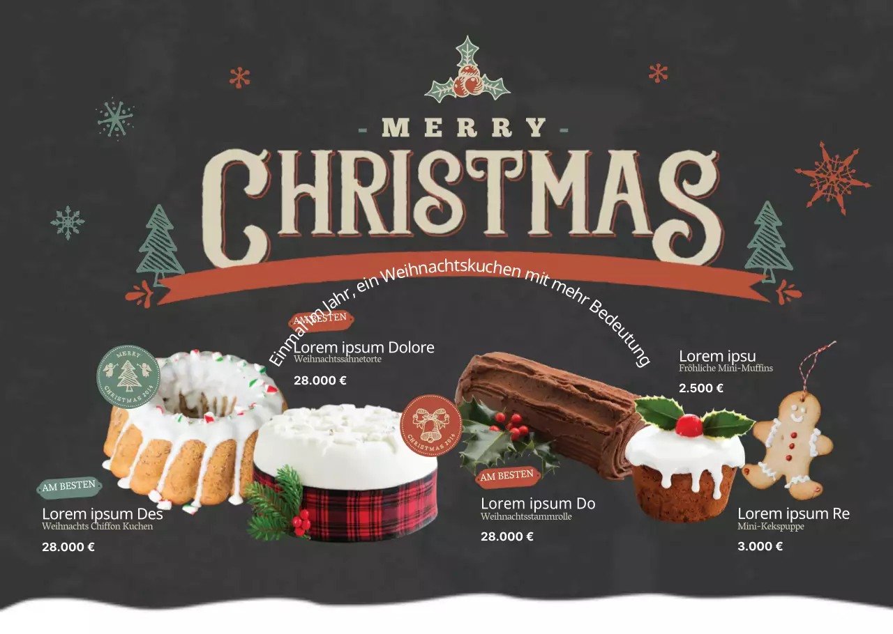 Weihnachts-Dessert-Kuchen