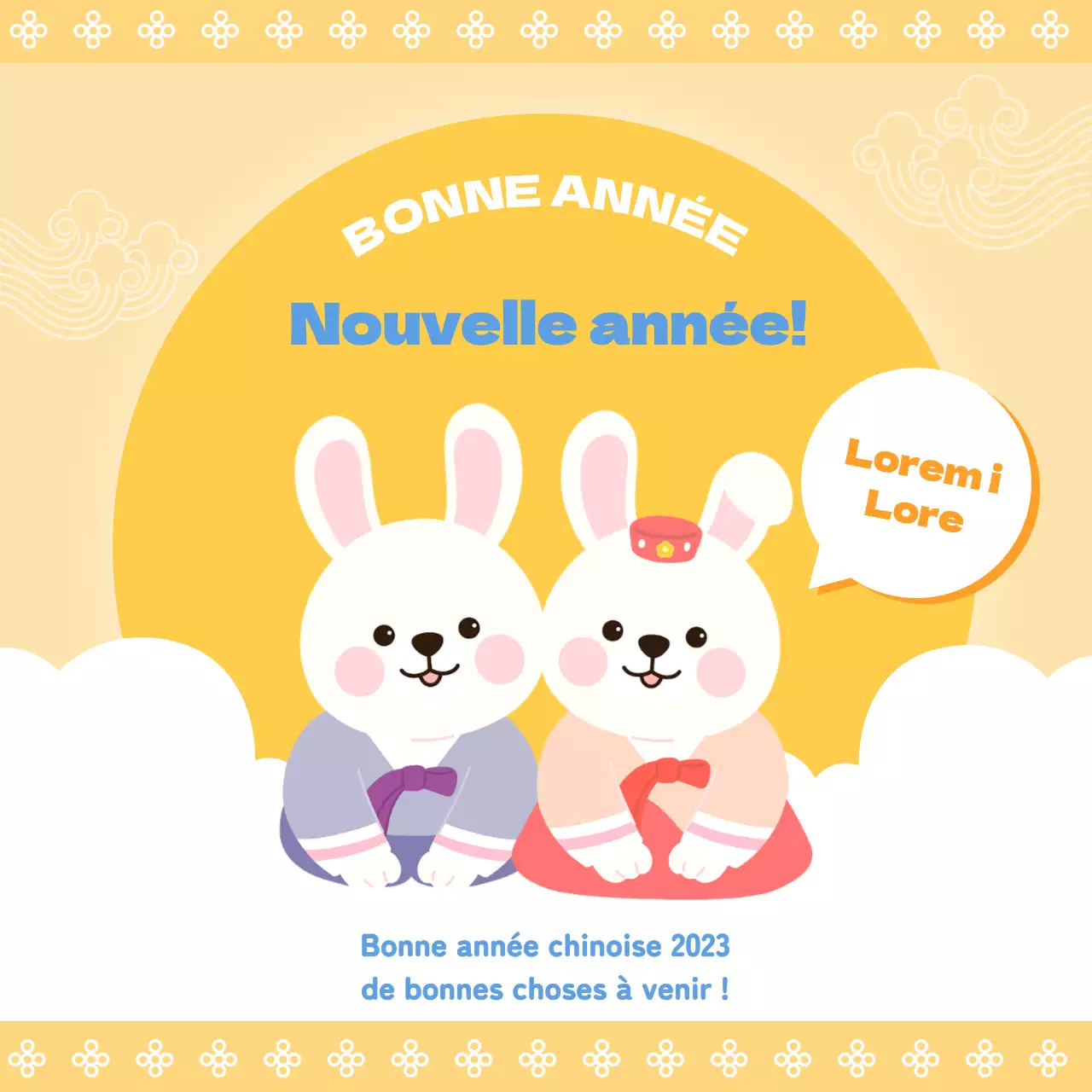 Des vœux de bonne année en jaune sur Instagram