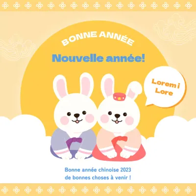 Des vœux de bonne année en jaune sur Instagram