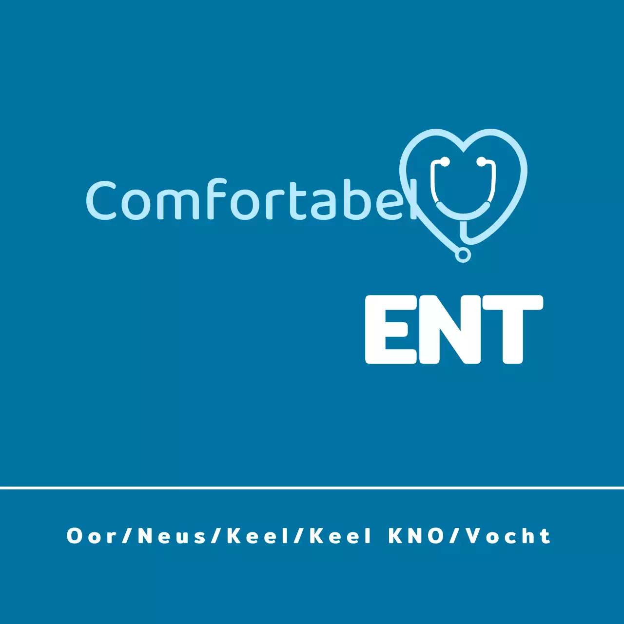 KNO-kliniek met een blauw basislogo