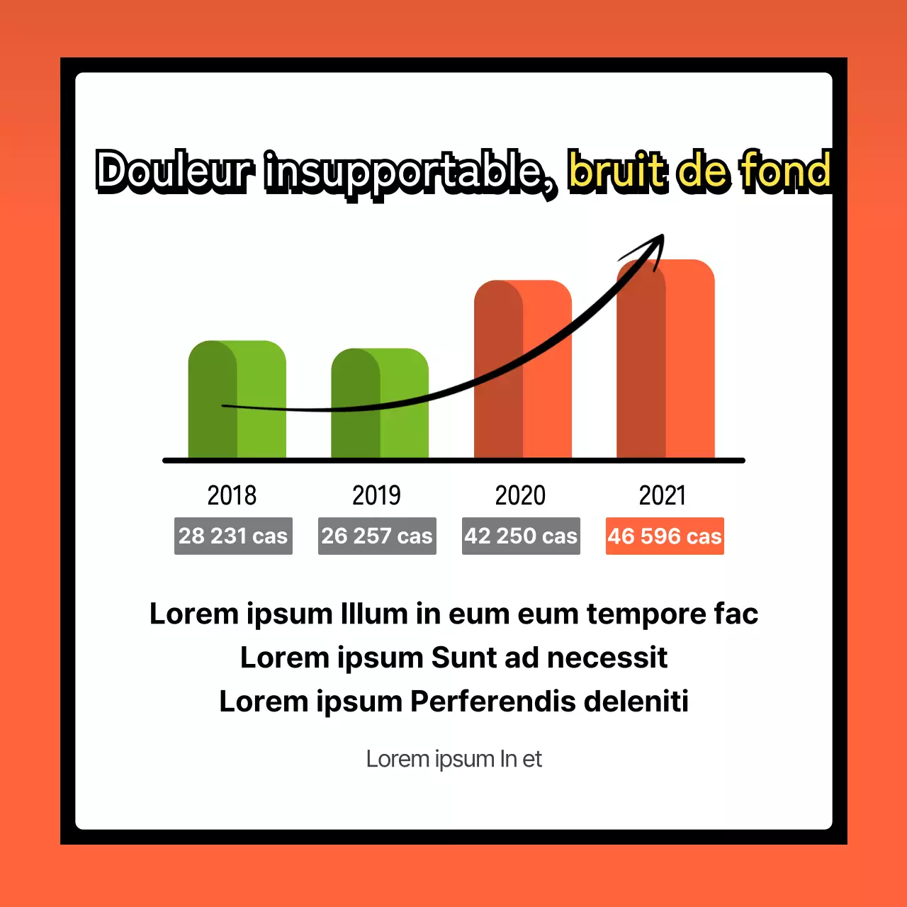 Comment gérer le bruit interstitiel avec des touches de bleu marine et d'orange ?