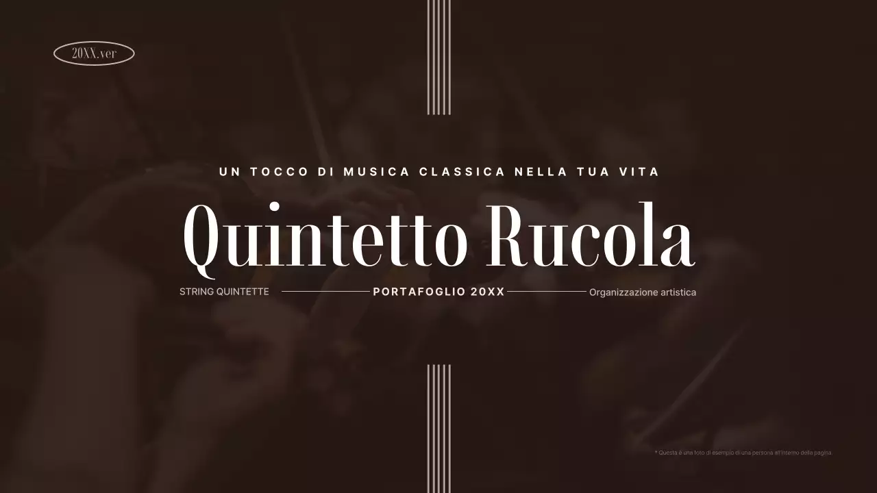 Portafoglio di organizzazioni di arti dello spettacolo in marrone e toni tenui