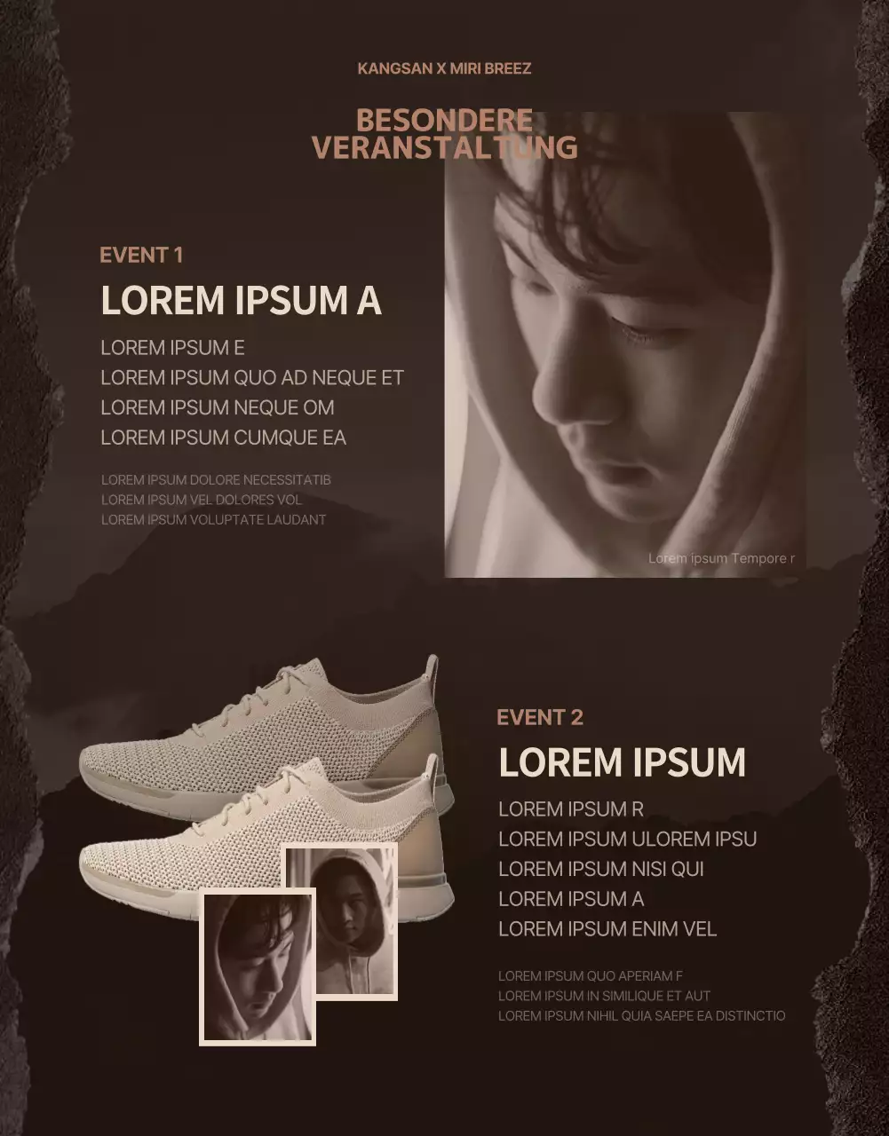 Eine Zusammenarbeit bei Wanderschuhen in Sepia und Beige