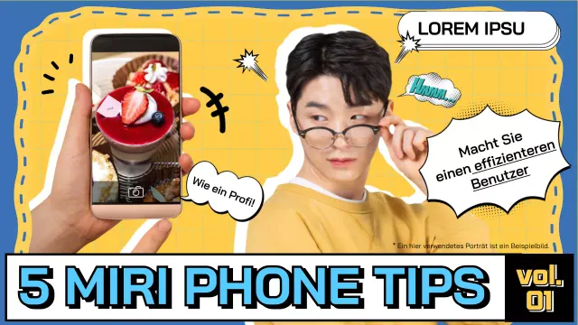 Überprüfung des Konzepts des gelben Zeichentrickfilms durch die Elektronik