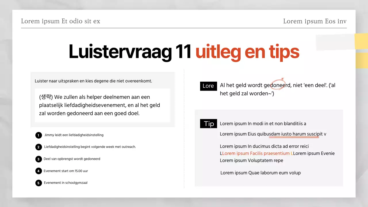 Rood en wit testpapier thema proefexamen antwoorden
